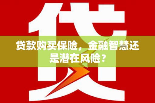 广灵贷款购买保险，金融智慧还是潜在风险？