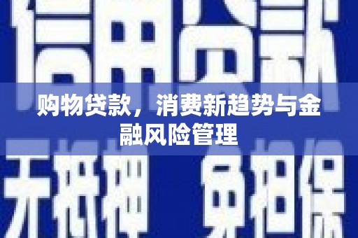 广灵购物贷款，消费新趋势与金融风险管理