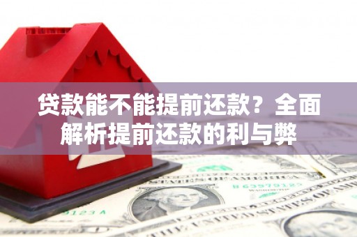 广灵贷款能不能提前还款？全面解析提前还款的利与弊