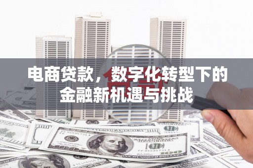 广灵电商贷款，数字化转型下的金融新机遇与挑战
