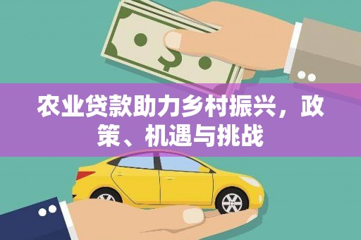 广灵农业贷款助力乡村振兴，政策、机遇与挑战