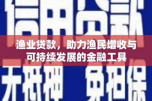 广灵渔业贷款，助力渔民增收与可持续发展的金融工具