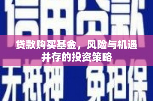 广灵贷款购买基金，风险与机遇并存的投资策略