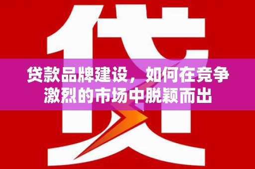 广灵贷款品牌建设，如何在竞争激烈的市场中脱颖而出