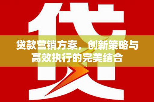 广灵贷款营销方案，创新策略与高效执行的完美结合