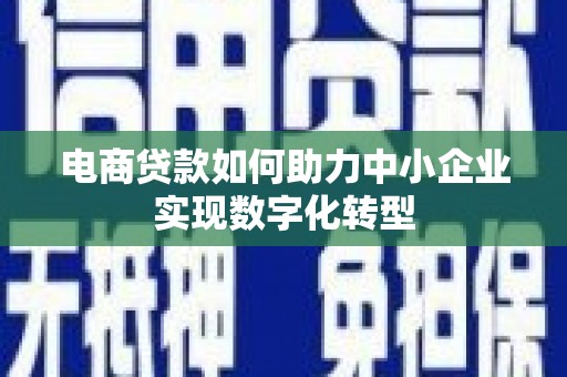 广灵电商贷款如何助力中小企业实现数字化转型