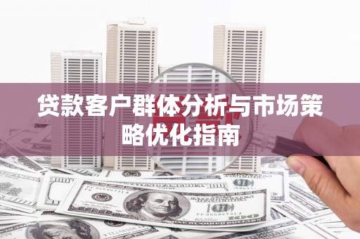 广灵贷款客户群体分析与市场策略优化指南