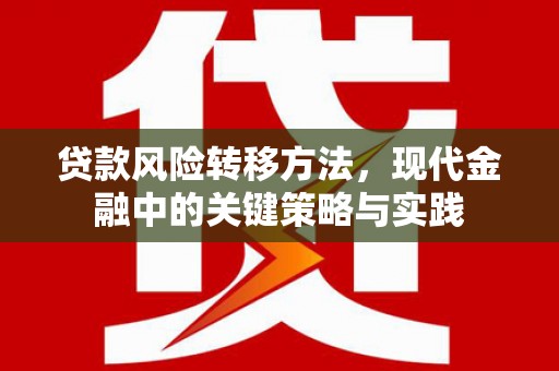 广灵贷款风险转移方法，现代金融中的关键策略与实践