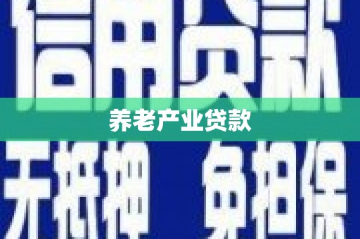 广灵养老产业贷款