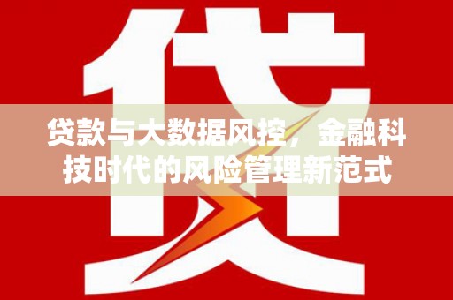 广灵贷款与大数据风控，金融科技时代的风险管理新范式
