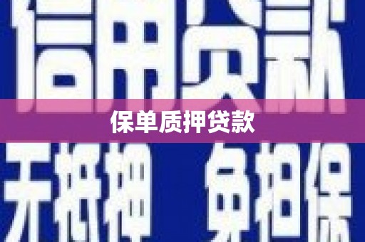 广灵保单质押贷款