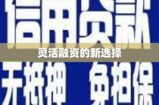 广灵灵活融资的新选择