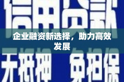广灵企业融资新选择，助力高效发展